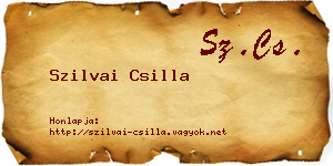 Szilvai Csilla névjegykártya