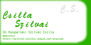 csilla szilvai business card